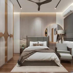 Minimal White Platform Bed