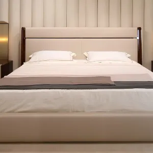 Elegant White Tufted Bed