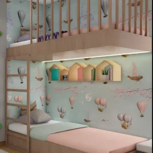Kids House-Themed Bunk Bed