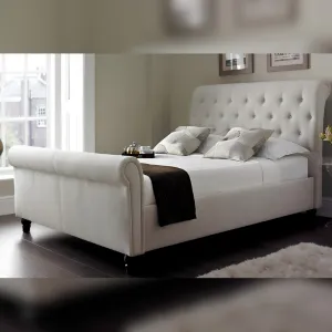 Modern White Wing Bed