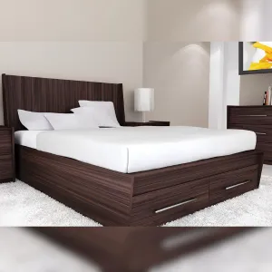 Walnut Contemporary Bed