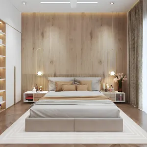 Premium Wooden Panel Bed