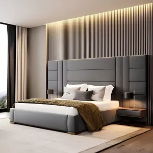 Modern Black & Beige Bed